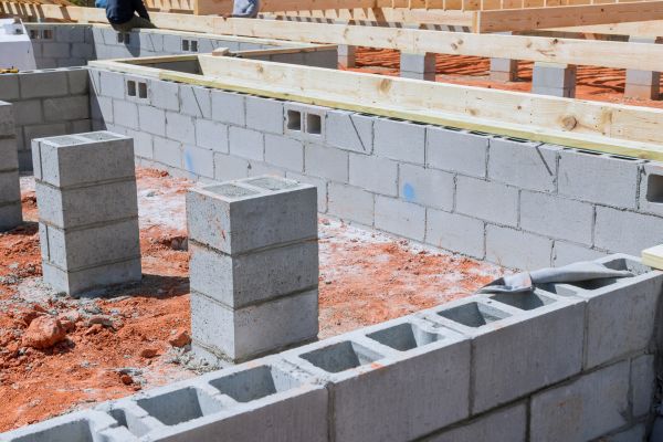 Cement Block Installation in Eagle